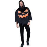 Smiffys black pumpkin poncho adult unisex (British brand)