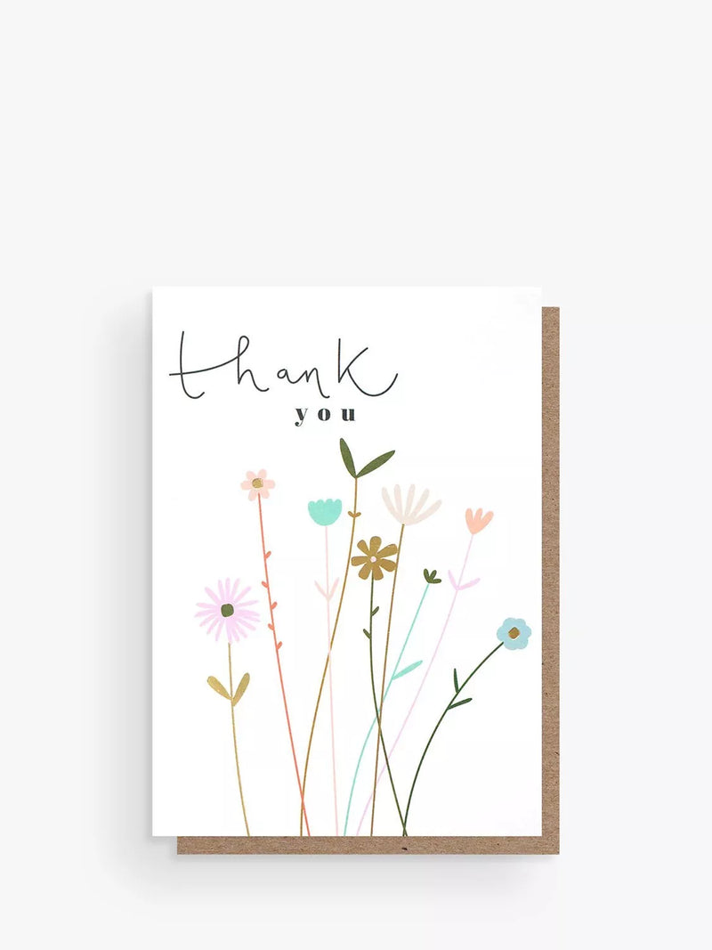 Caroline Gardner flowers thank you card, imported from the UK