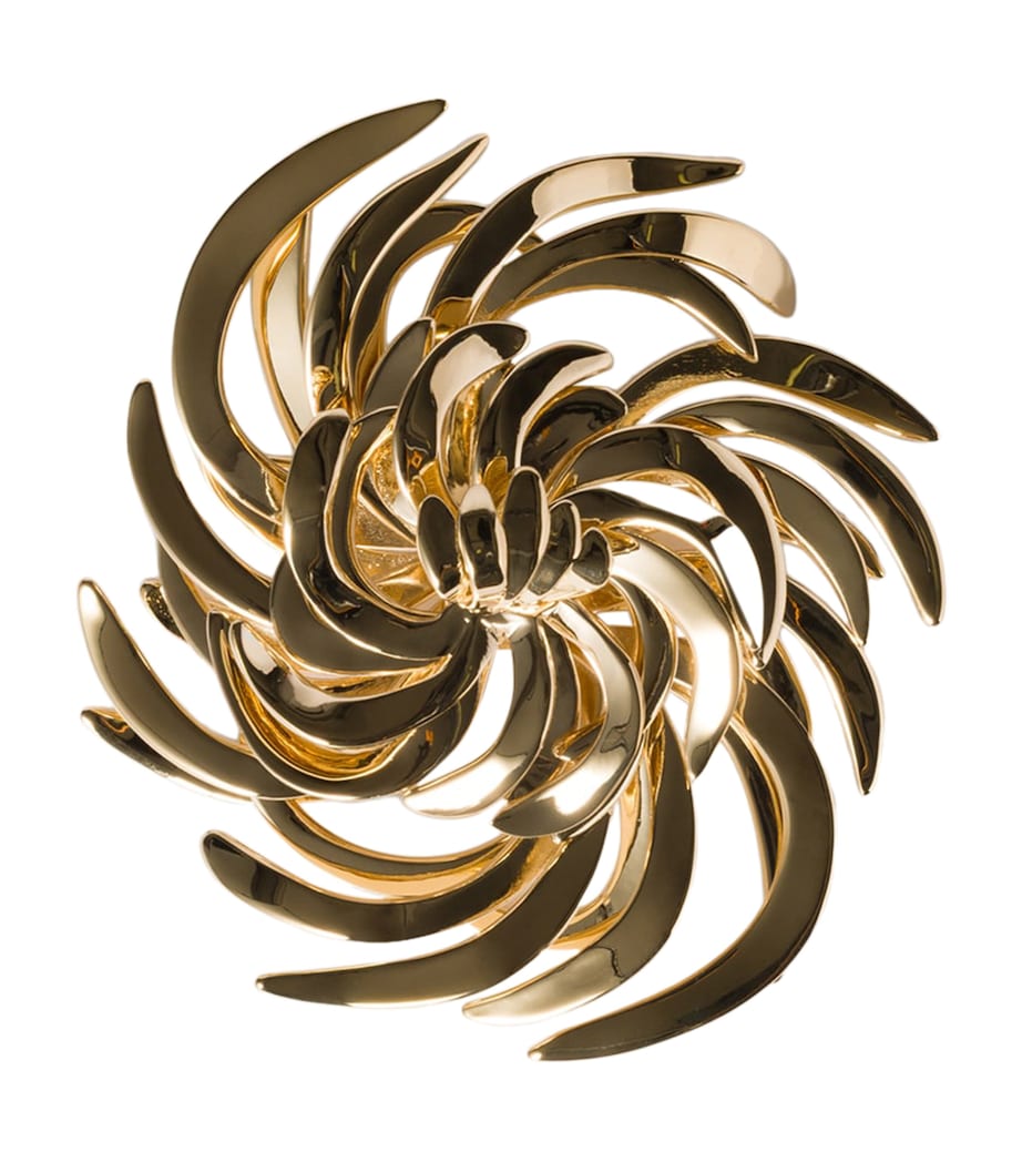 Miu Miu gold-tone floral brooch 100% brass - British product