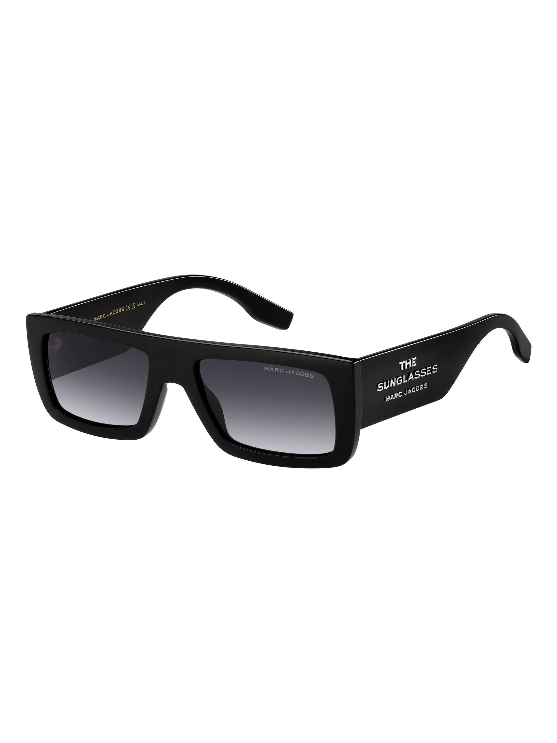 Marc Jacobs black rectangular flap top sunglasses, UK version