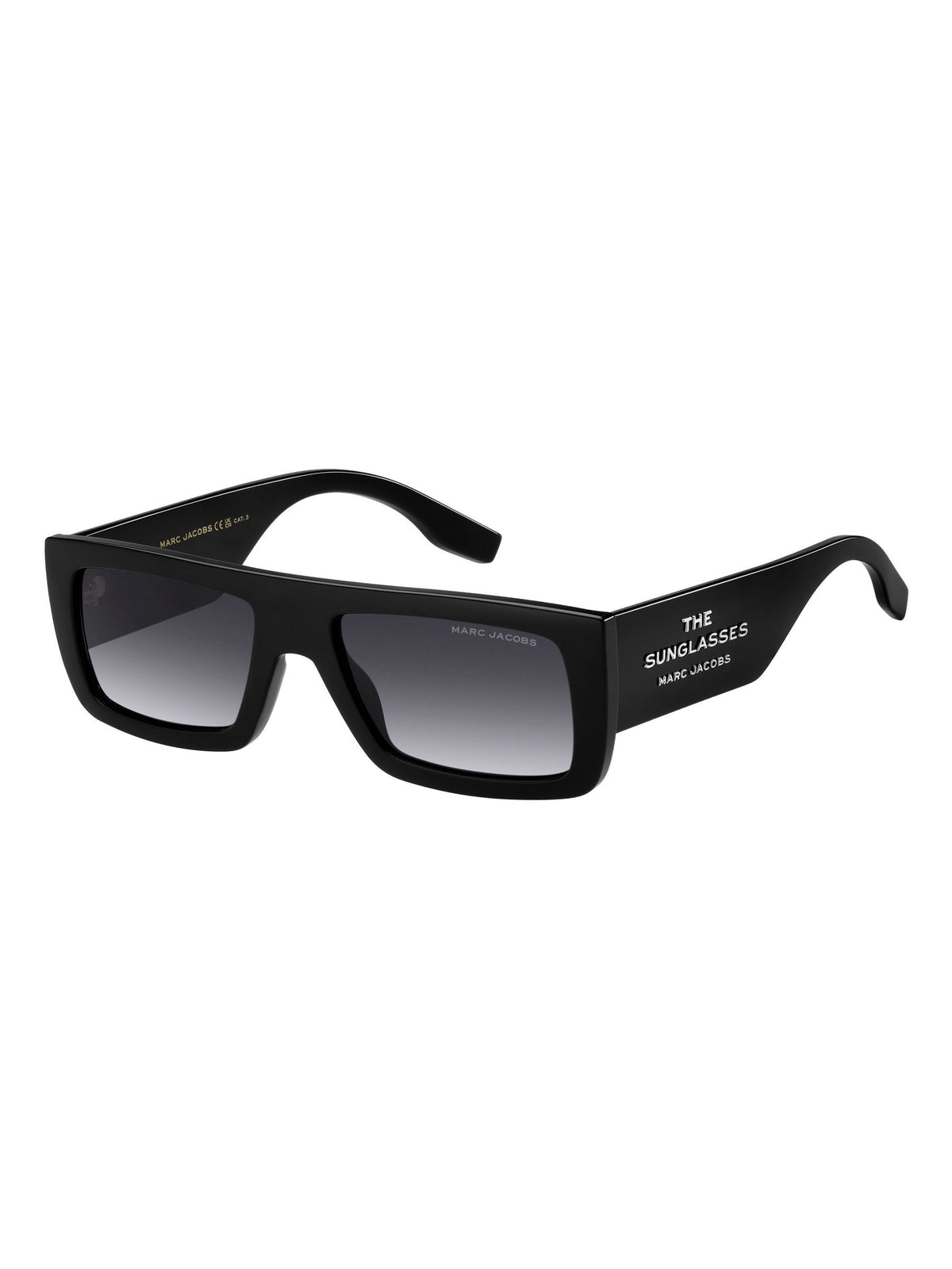 Marc Jacobs black rectangular flap top sunglasses, UK version