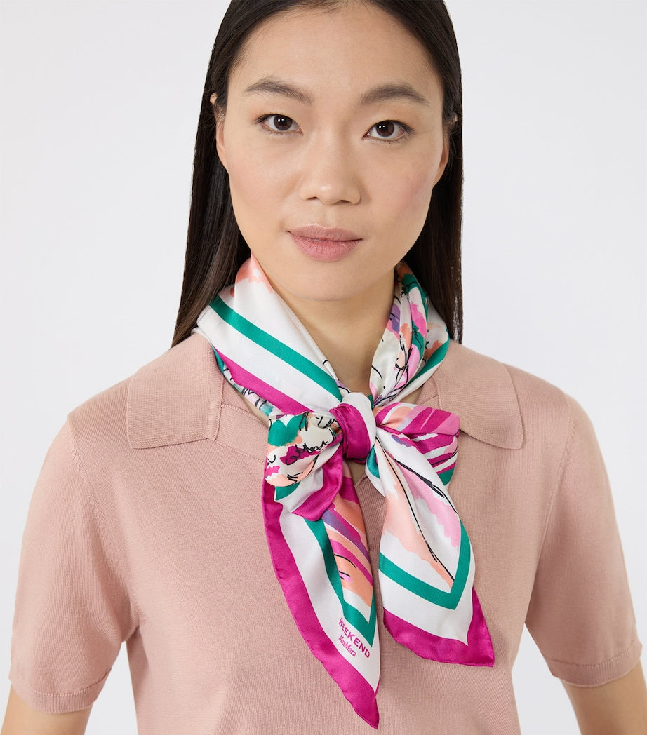 Weekend Max Mara silk scarf lake print 90cm - British product