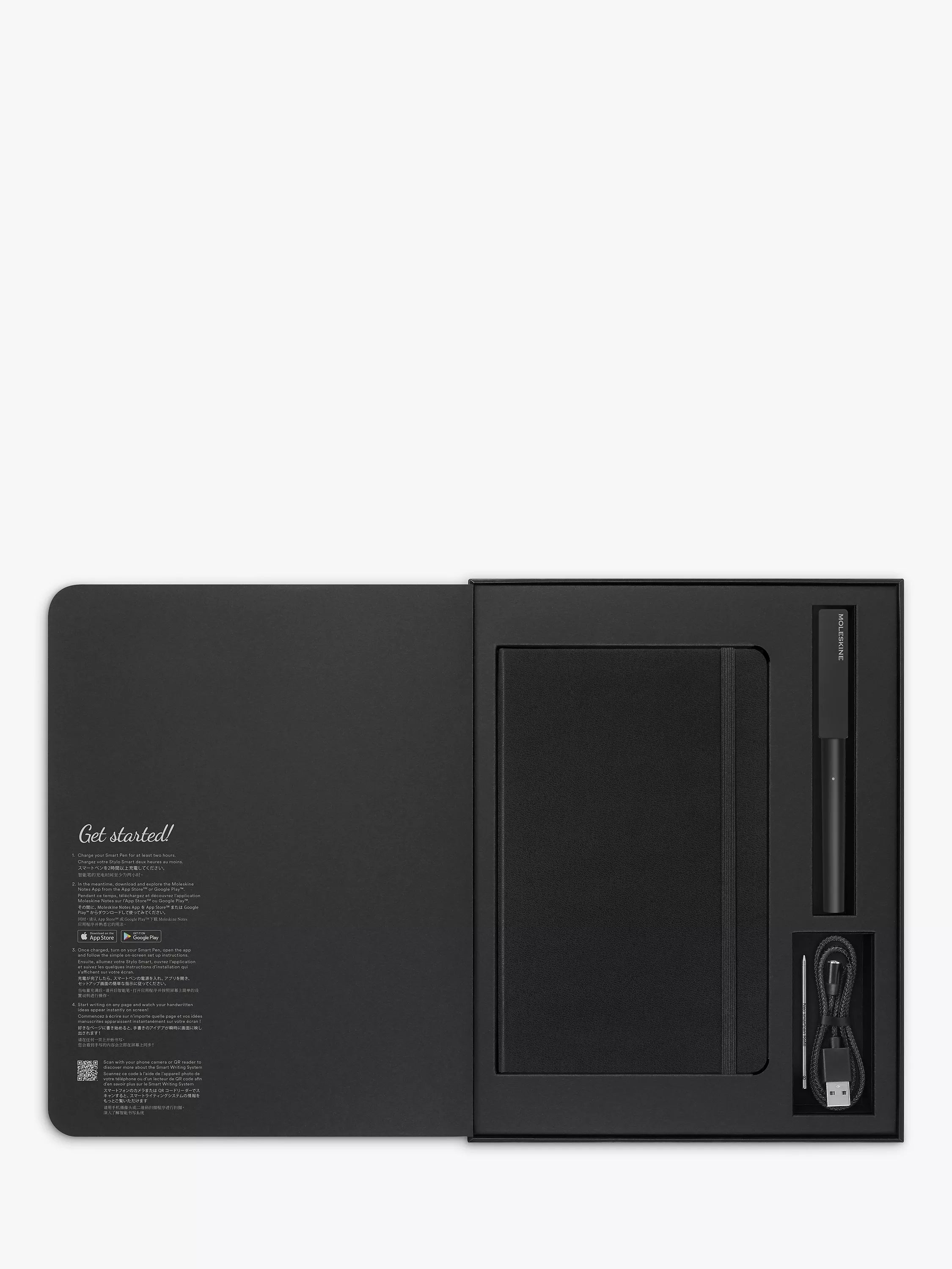 Moleskine Smart Writing Notebook and Pen Set large ruled (British brand)