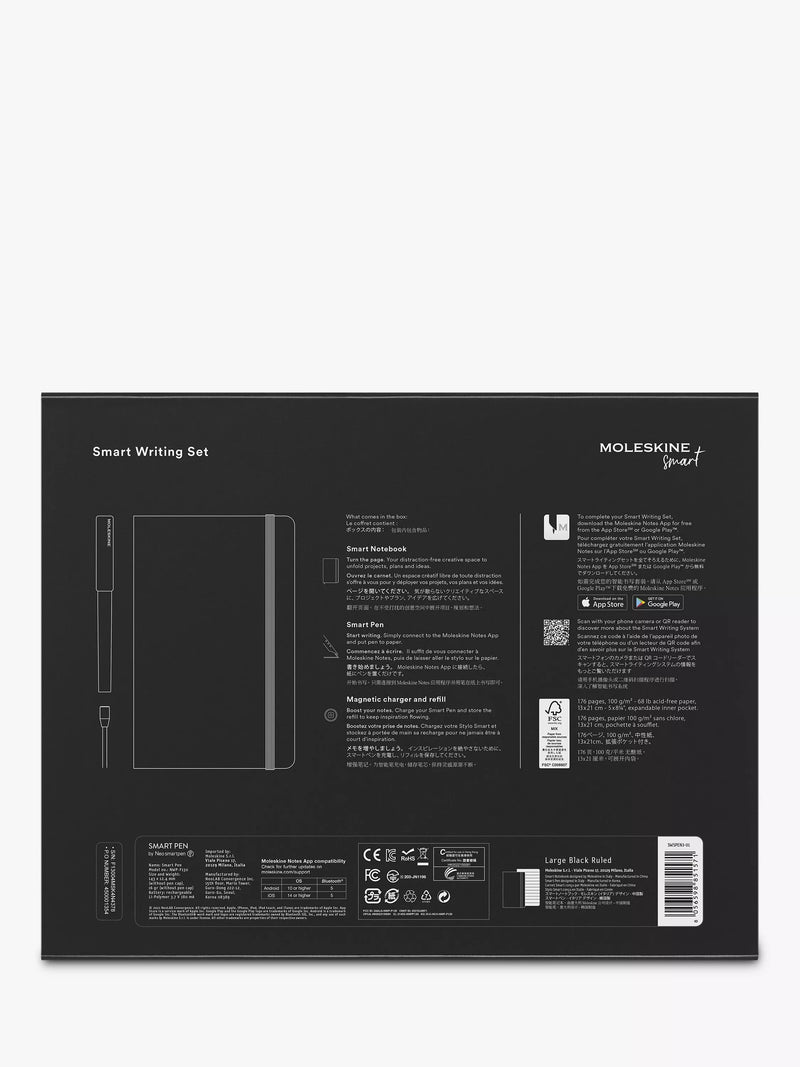 Moleskine Smart Writing Notebook and Pen Set large ruled (British brand)