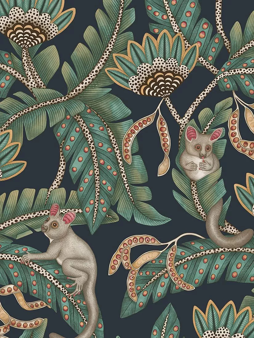 Cole & Son Bush Baby Wallpaper - 10m x 52cm