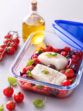 Pyrex glass rectangular dish with lid 3.3L, UK version