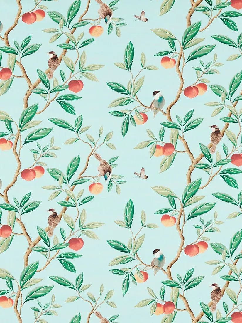 Harlequin Ella furnishing fabric chinoiserie birds fruit - British product