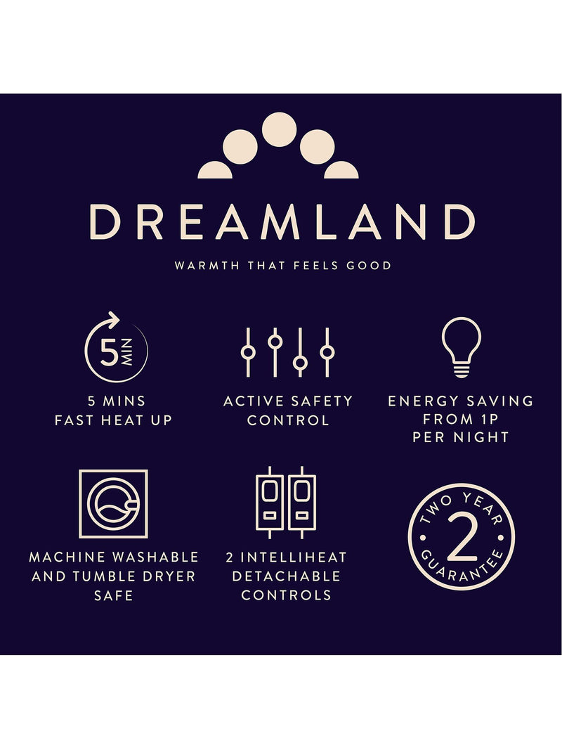 Dreamland Heated Overblanket Ivory Single - British product