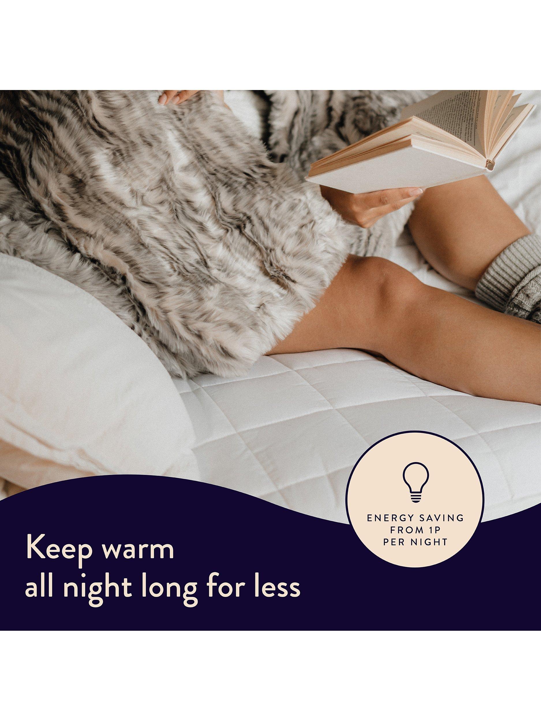 Dreamland organic cotton heated mattress protector double white - British product
