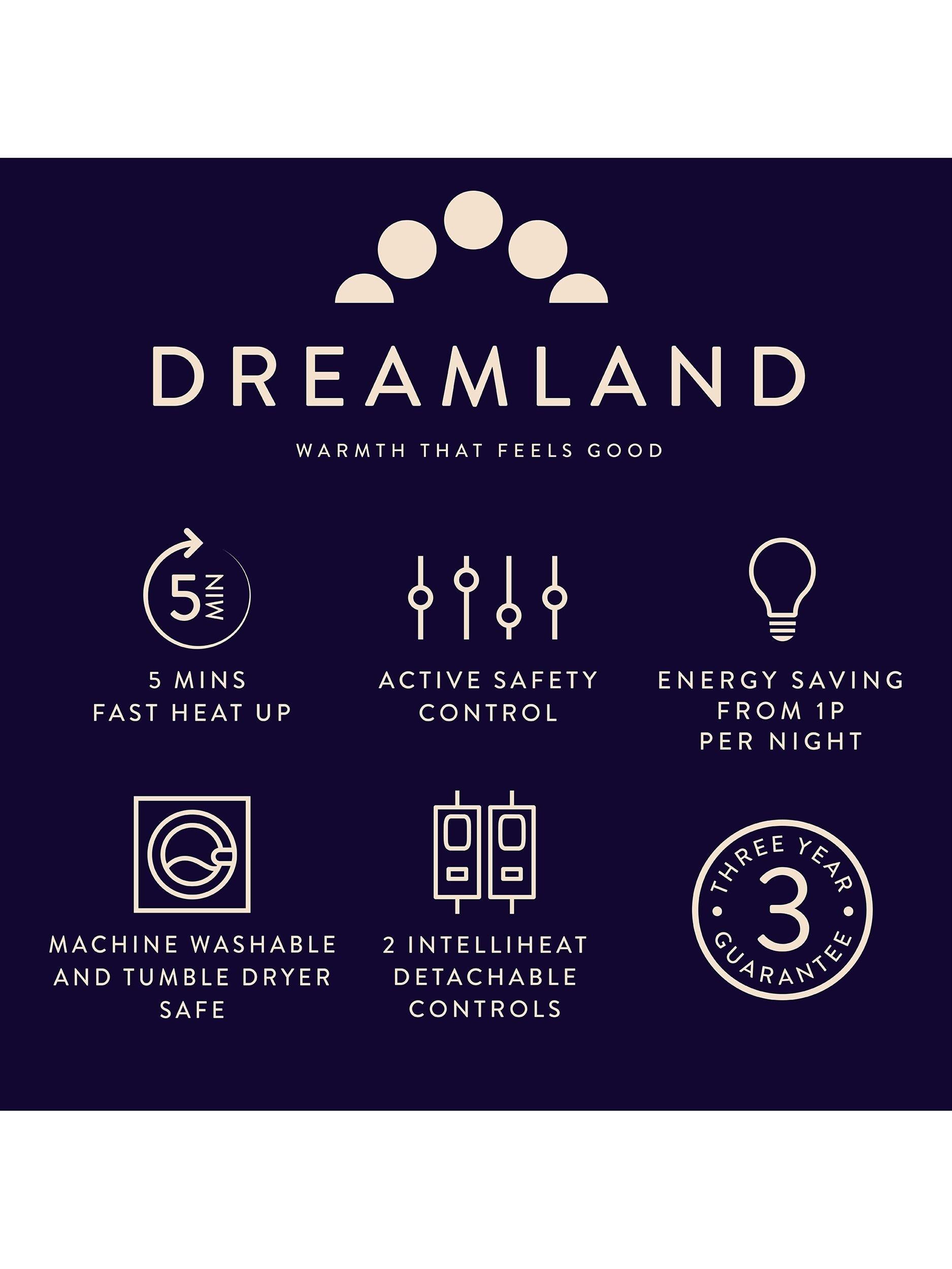 Dreamland organic cotton heated mattress protector double white - British product