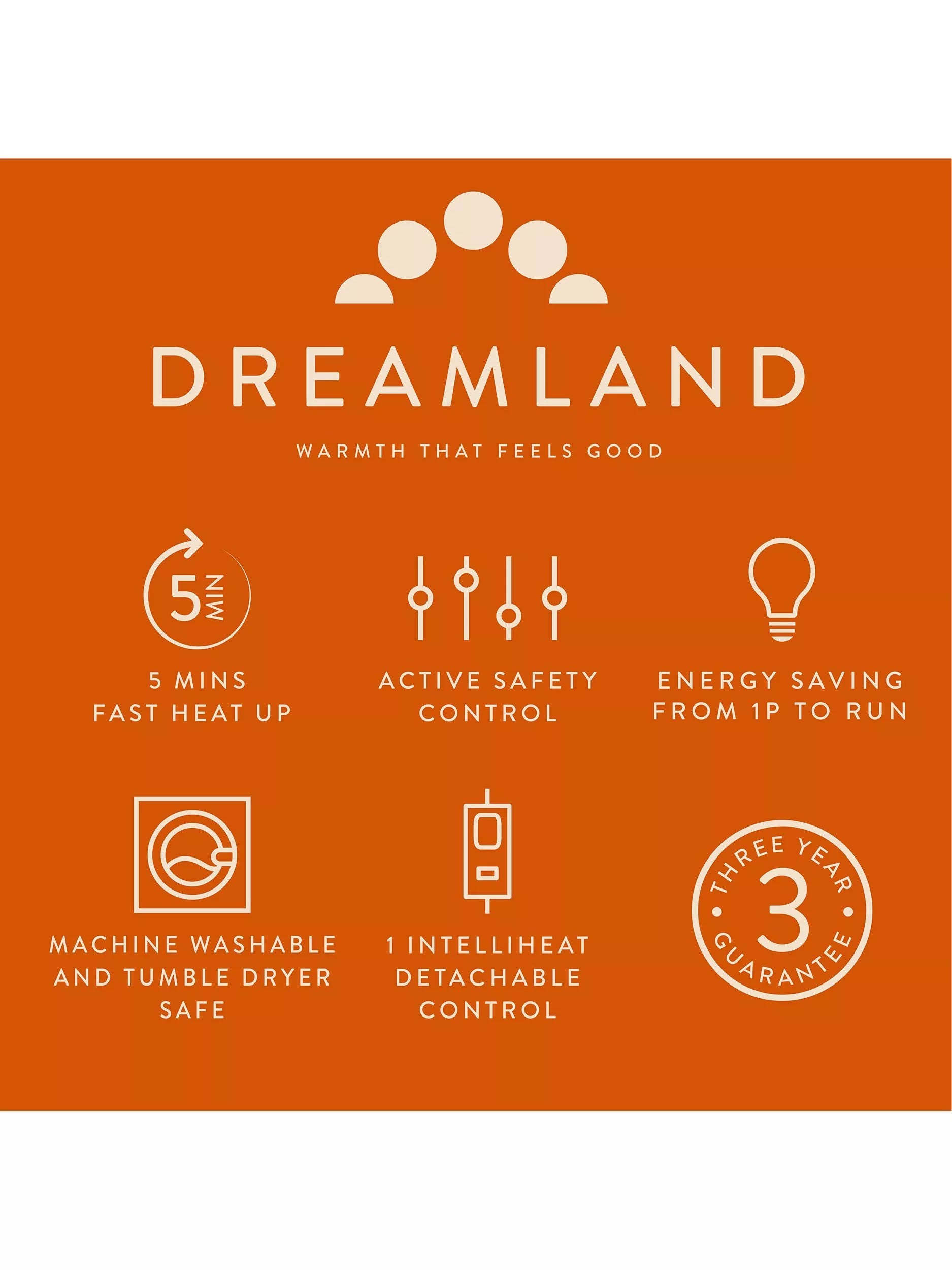Dreamland Heated Multi Pad Grey - British product