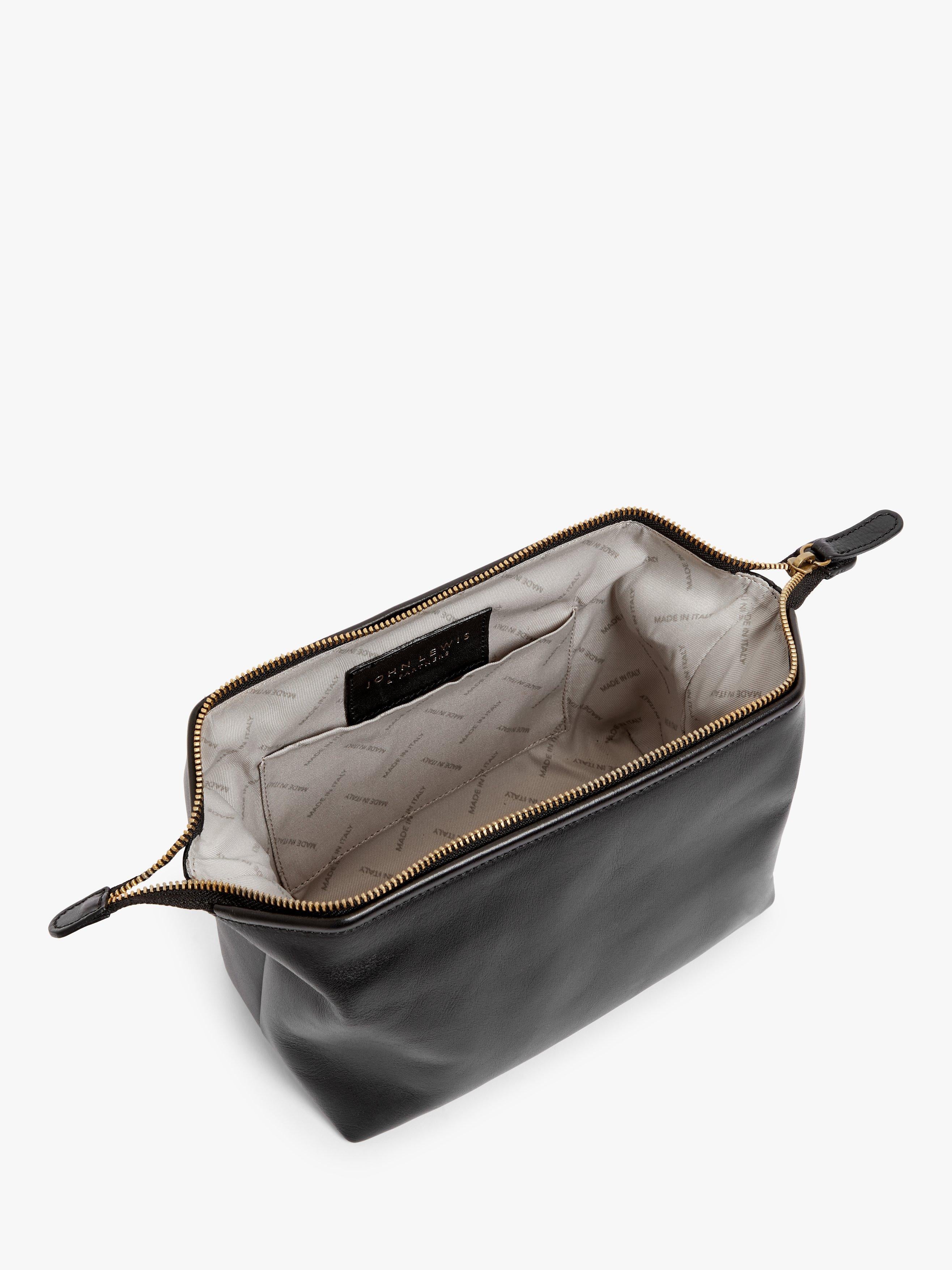 John Lewis leather wash bag made in Italy, imported from the UK