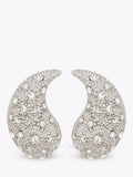 Eclectica pre-loved large Swarovski crystal comma clip-on earrings (British brand)