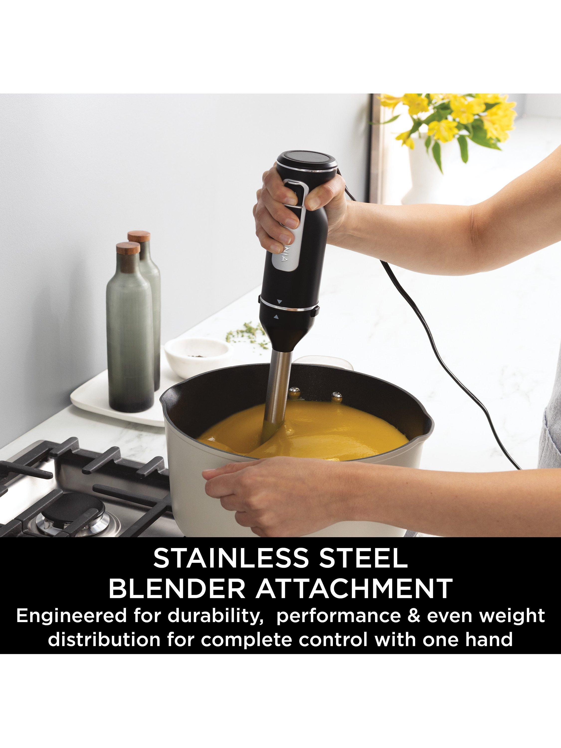 Ninja 2-in-1 immersion blender mixer silver black, imported from UK