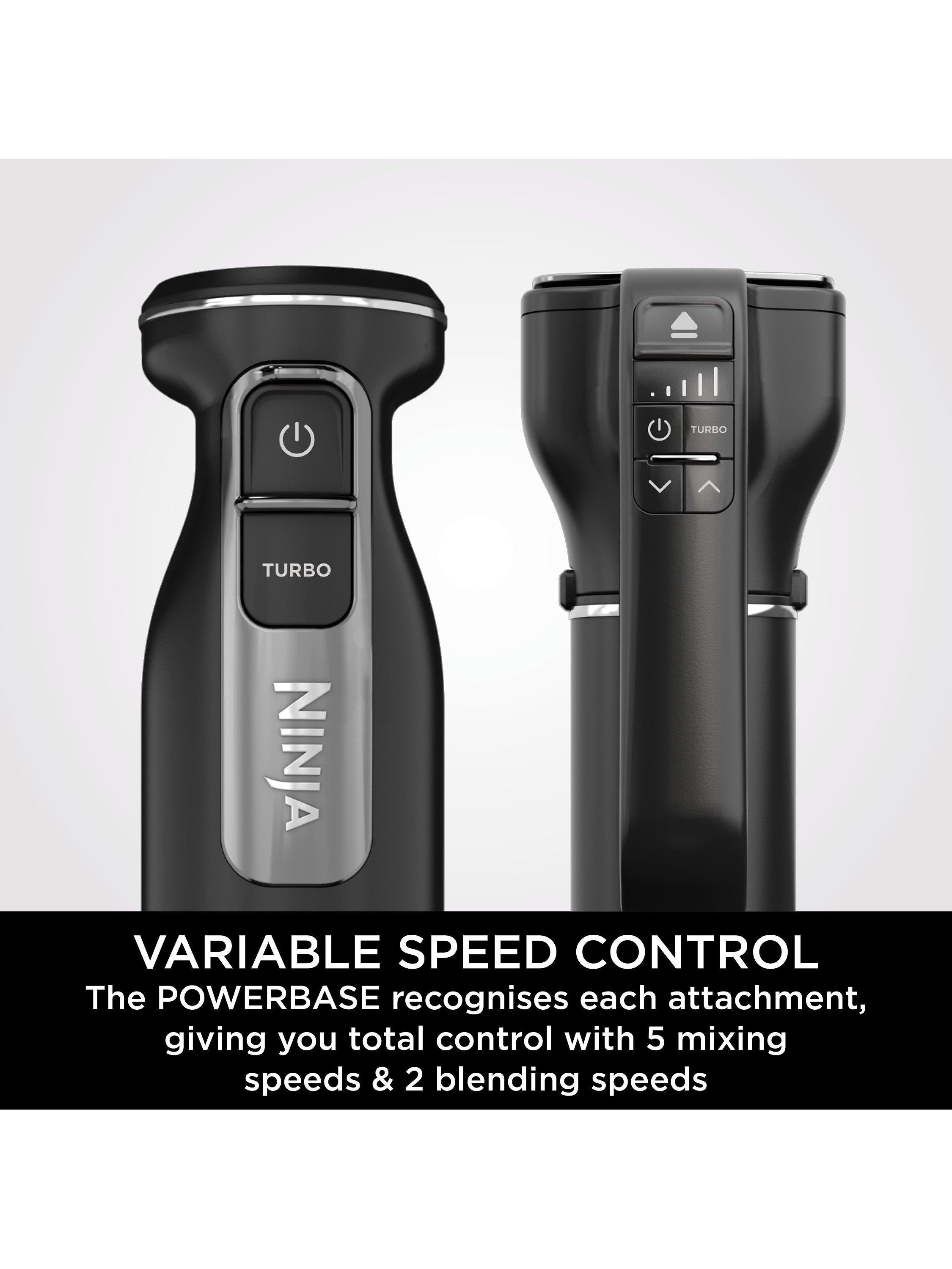 Ninja 2-in-1 immersion blender mixer silver black, imported from UK