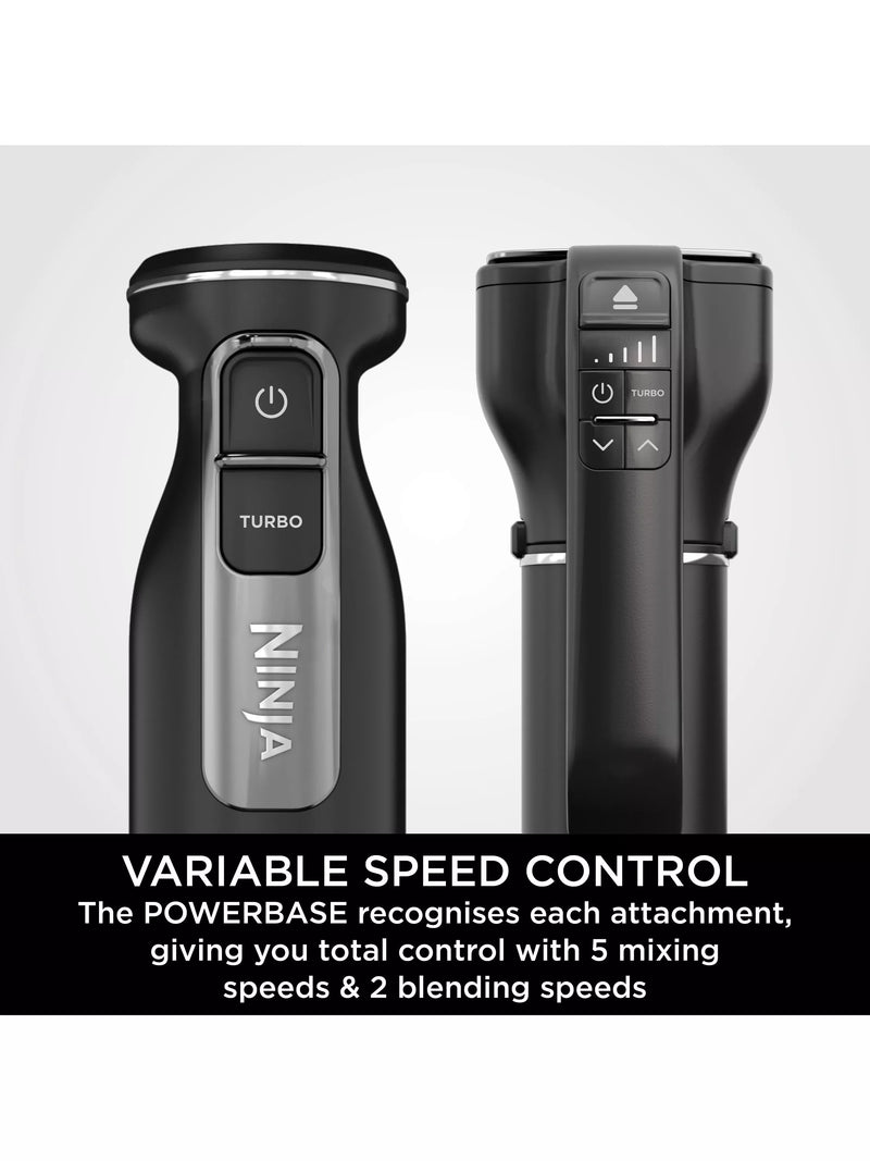 Ninja 2-in-1 immersion blender mixer silver black, imported from UK