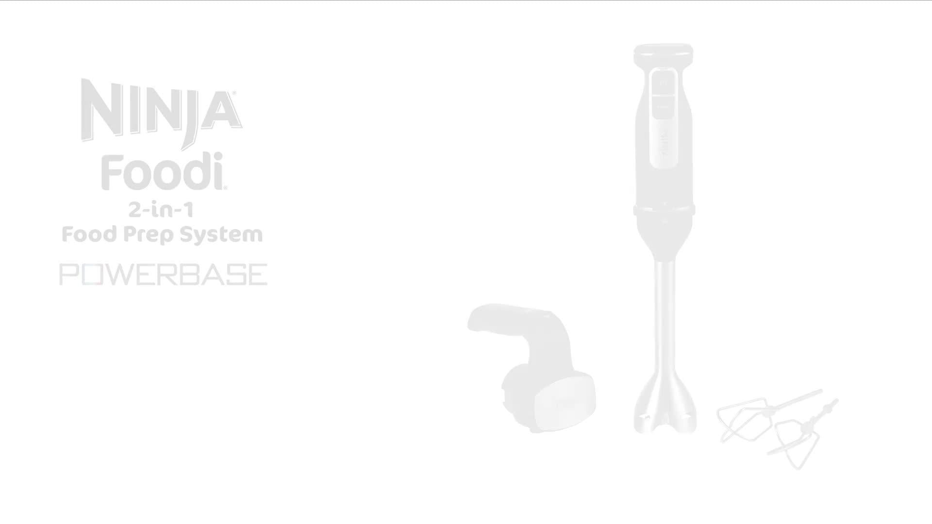 Ninja 2-in-1 immersion blender mixer silver black, imported from UK