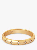 Astrid & Miyu Cosmic Star Crystal Band Ring, Gold, S