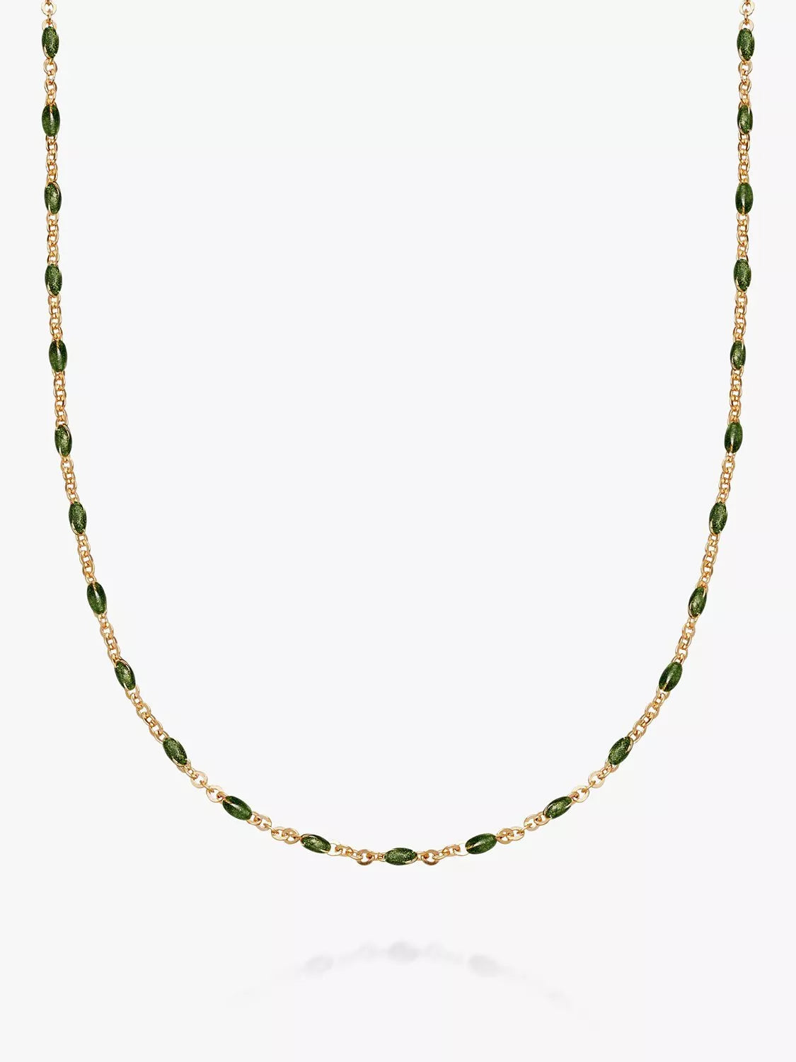 Daisy London enamel bead chain necklace gold plated (British brand)