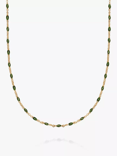 John Lewis Daisy London 18 Carat Gold Plated Enamel Bead Chain Necklace 45cm- Buy online at McGrocer