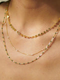 Daisy London enamel bead chain necklace gold plated (British brand)