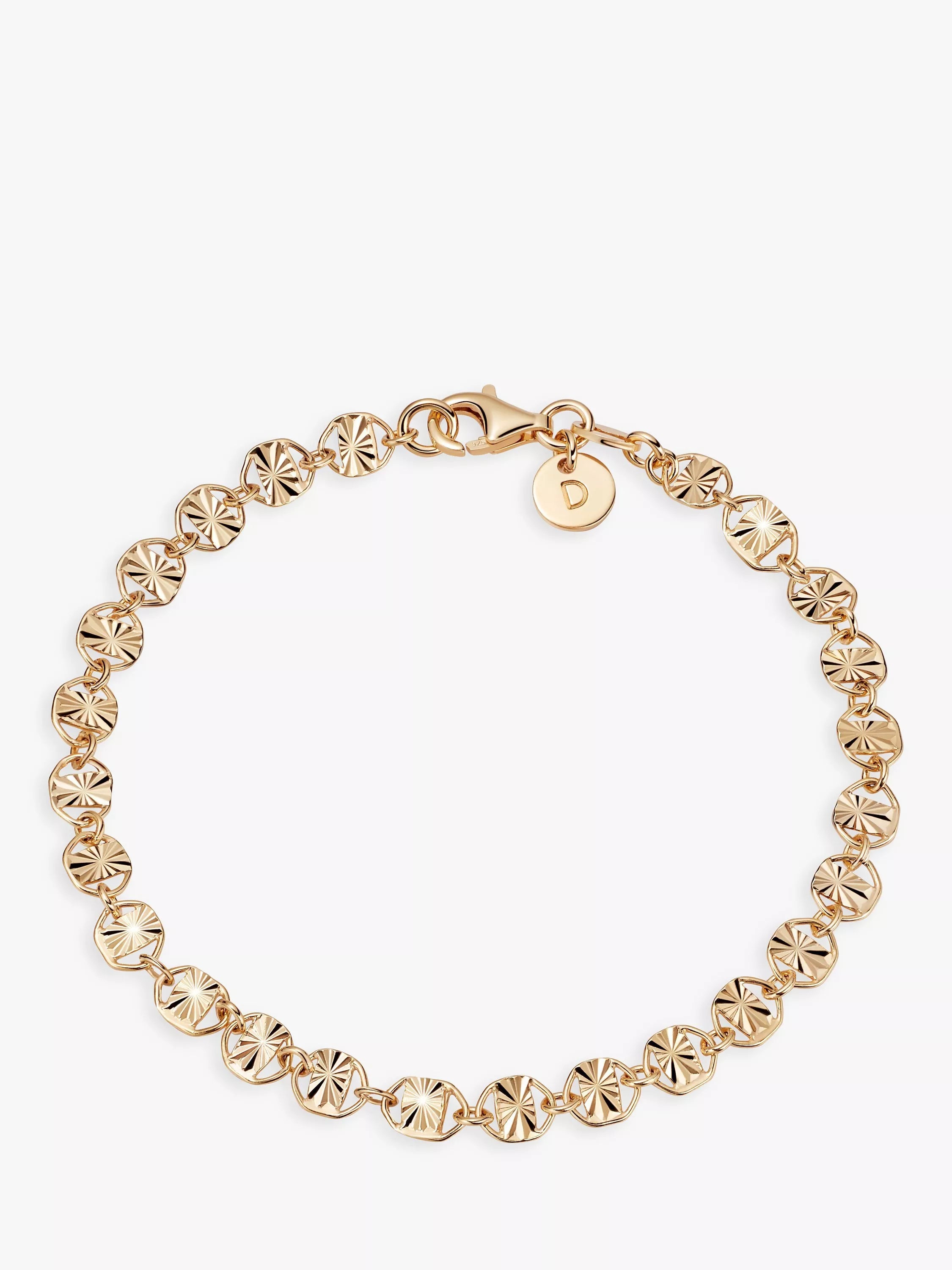 Daisy London Sunray gold chain bracelet, imported from the UK