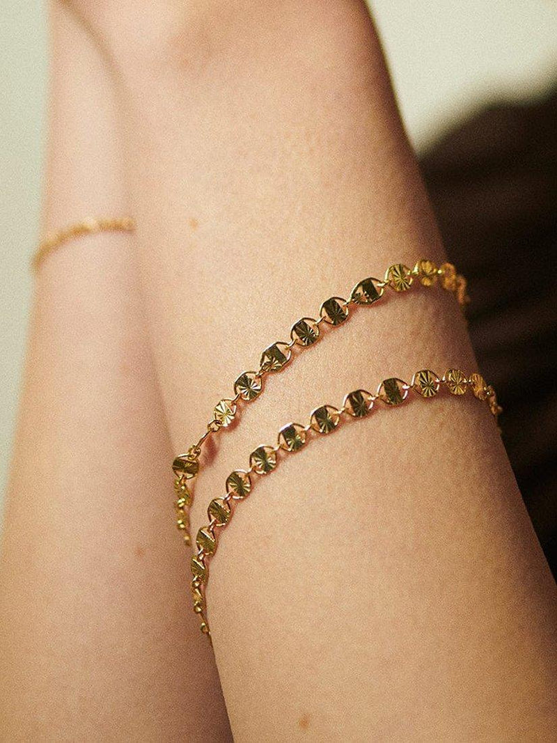 Daisy London Sunray gold chain bracelet, imported from the UK