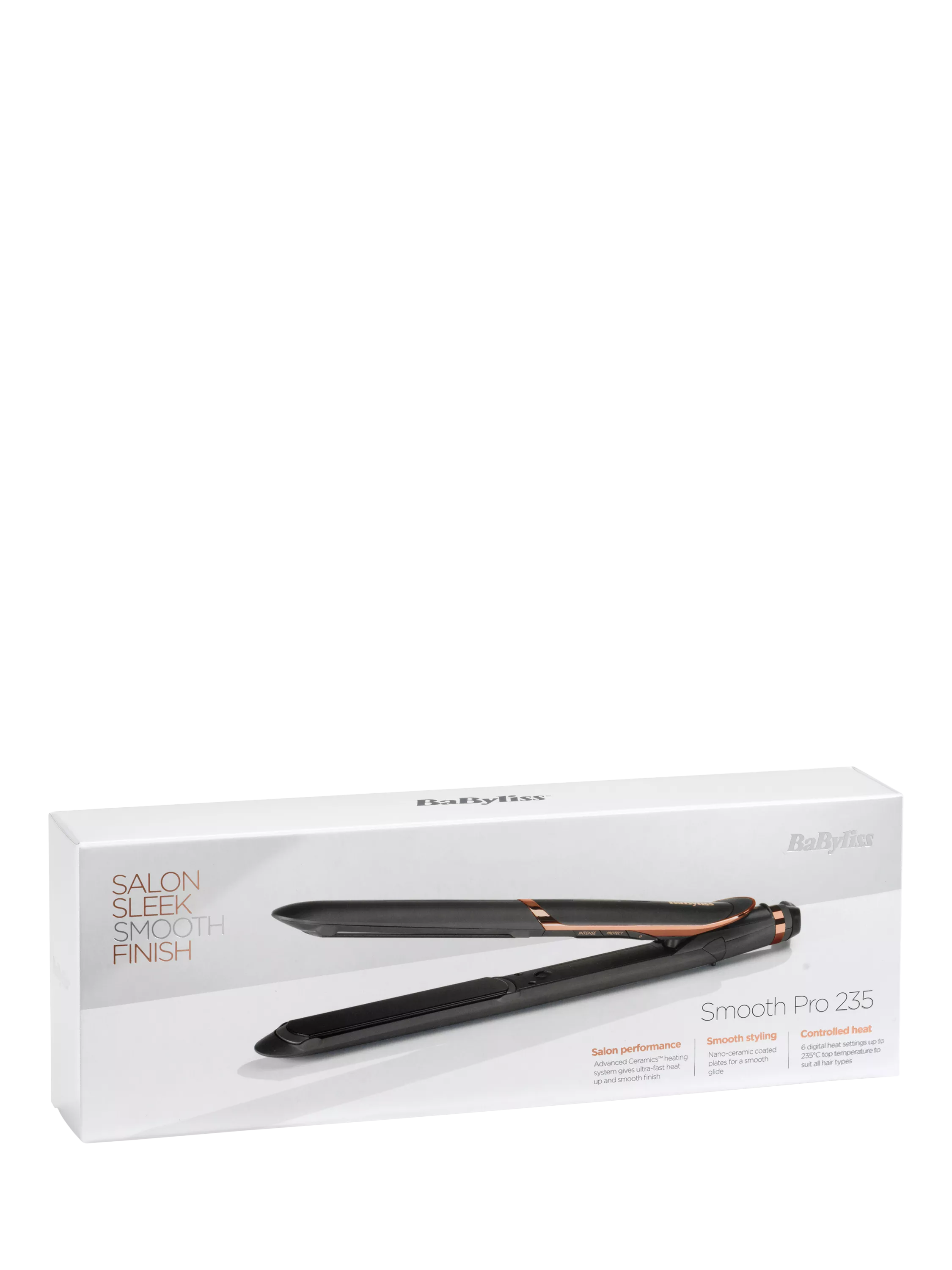 BaByliss Smooth Pro 235 hair straightener, black (British brand)