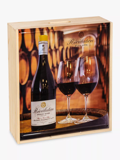 John Lewis Revelation Pinot Noir, 75cl and 2x Reidel Wine Glasses - اشترِ عبر الإنترنت من McGrocer