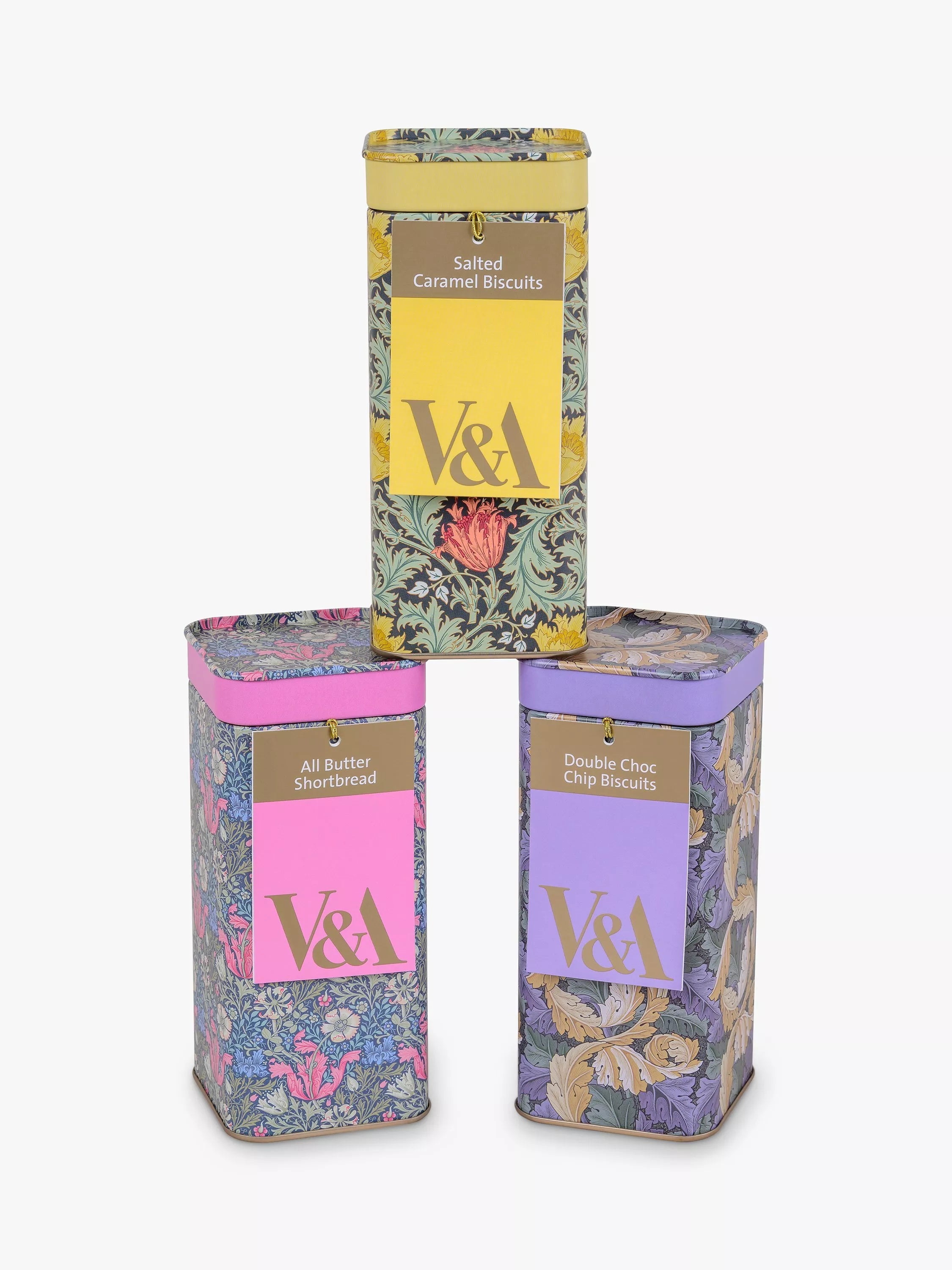 V&A salted caramel butter biscuits 100g in decorative tin (British brand)