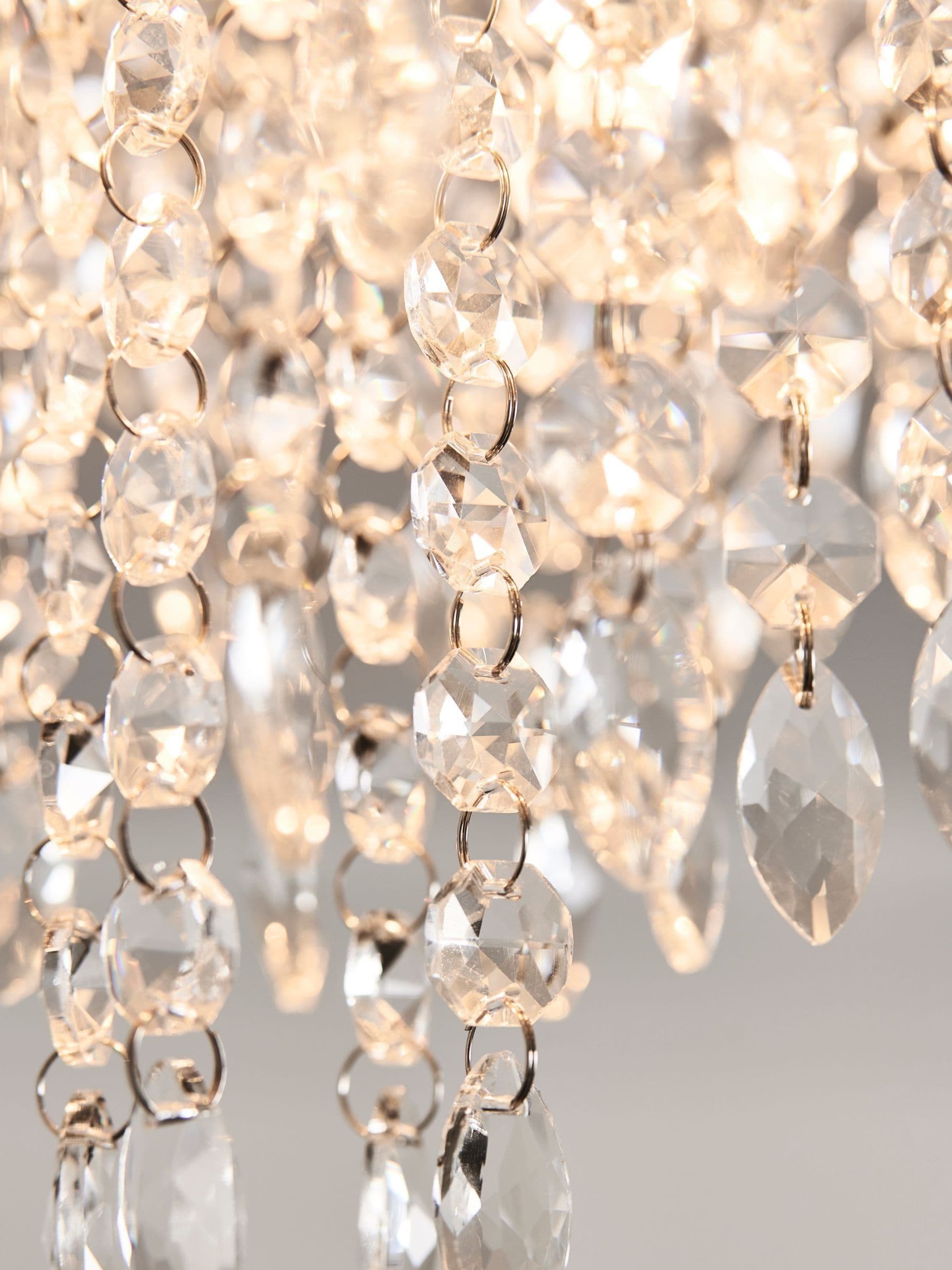Chrome Elena 3 light flush ceiling light (British brand)
