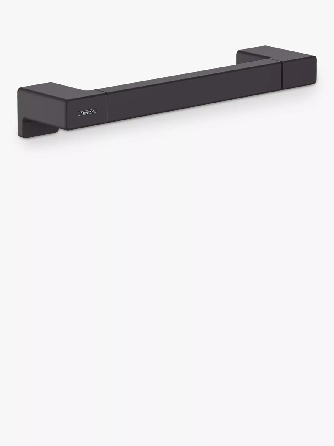 Hansgrohe wall-mounted bathroom grab rail in Matt Black, UK version