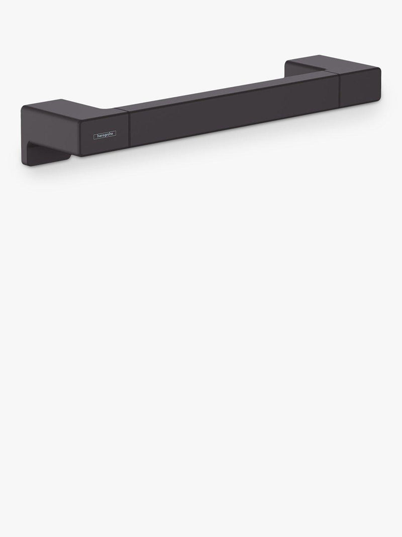 Hansgrohe wall-mounted bathroom grab rail in Matt Black, UK version