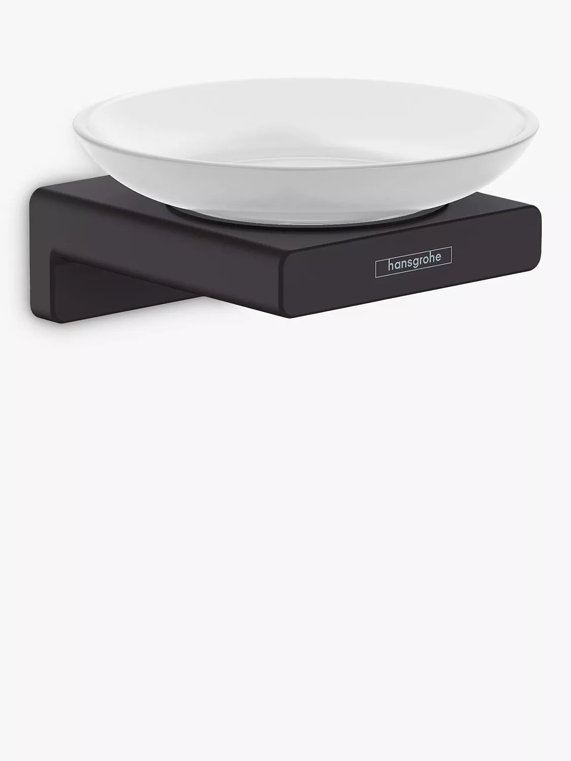 Wall-Mounted Glass Soap Dish with Metal Support