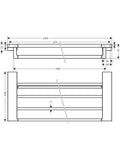 Hansgrohe AddStoris wall-mounted towel rack, UK version