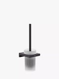 Hansgrohe toilet brush set with glass holder and metal wall mount, UK version