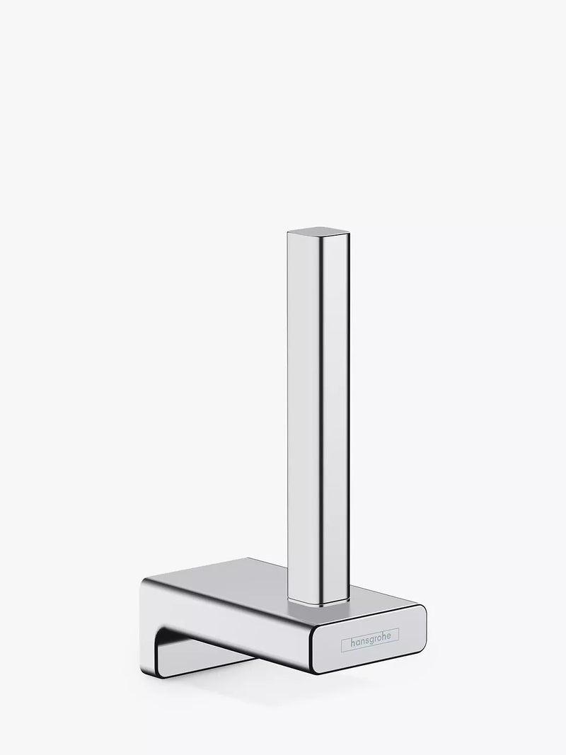 Vertical Wall-Mounted Toilet Roll Holder in Matt Black