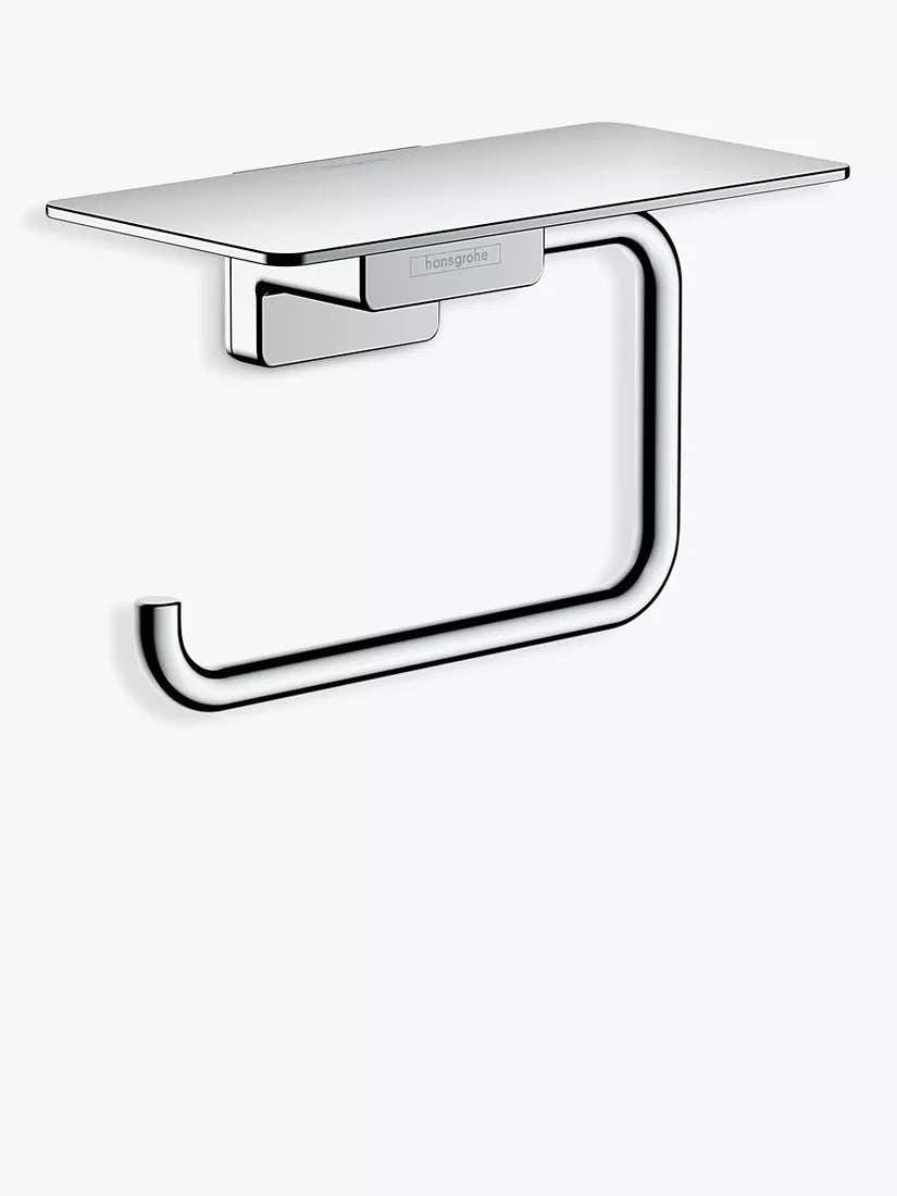 Hansgrohe AddStoris Wall-Mounted Toilet Roll Holder with Shelf