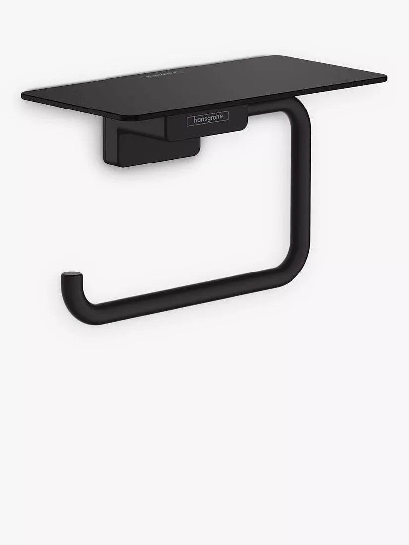 Hansgrohe AddStoris toilet roll holder with shelf matte finish - British product