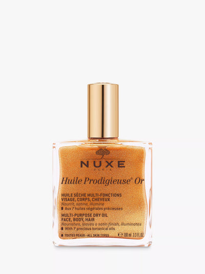 John Lewis NUXE Huile Prodigieuse® Or Golden Shimmer Multi-Purpose Dry Oil for Face, Body and Hair- Buy online at McGrocer
