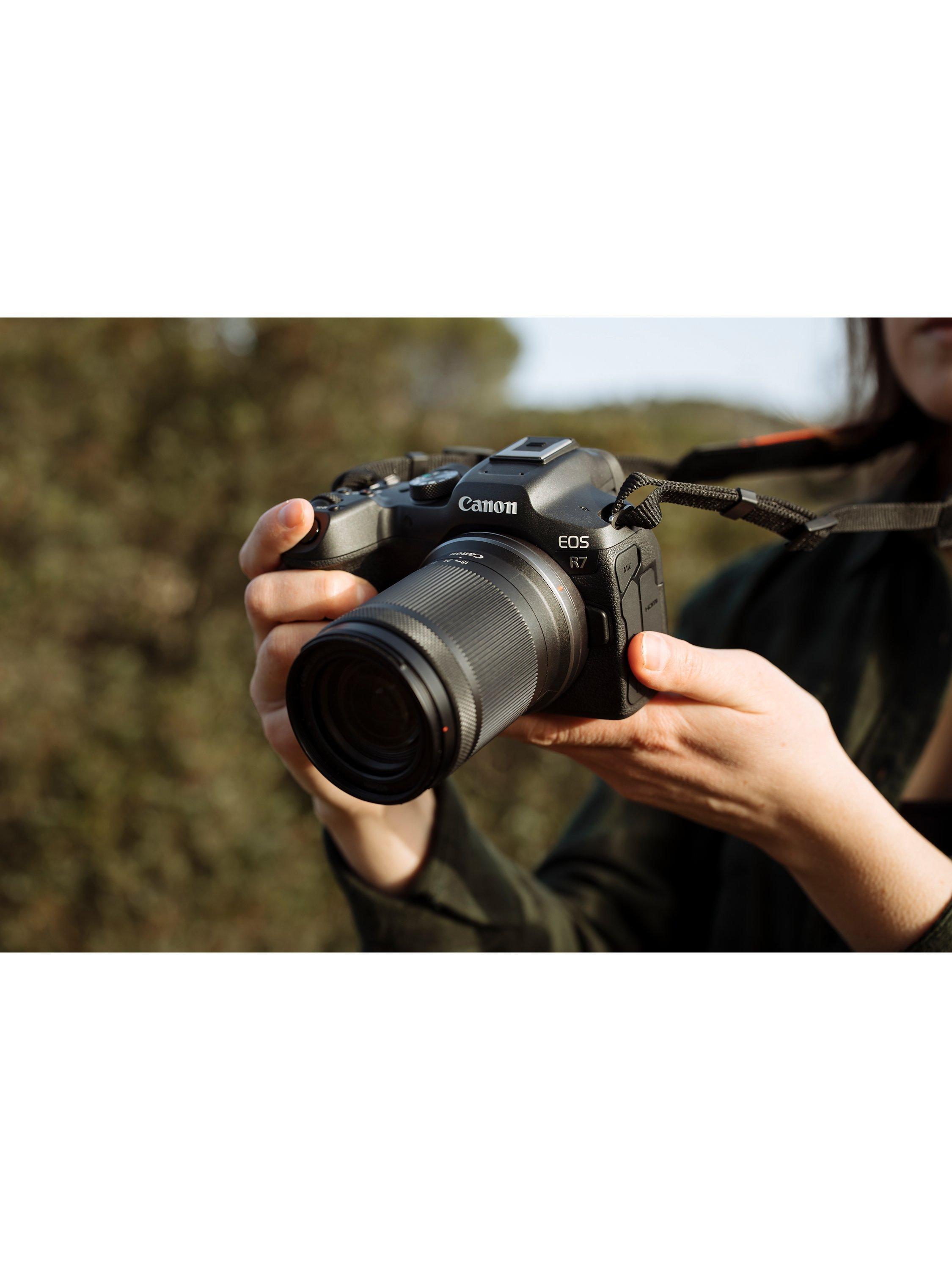 Canon EOS R7 mirrorless camera with 18-150mm zoom lens, UK version