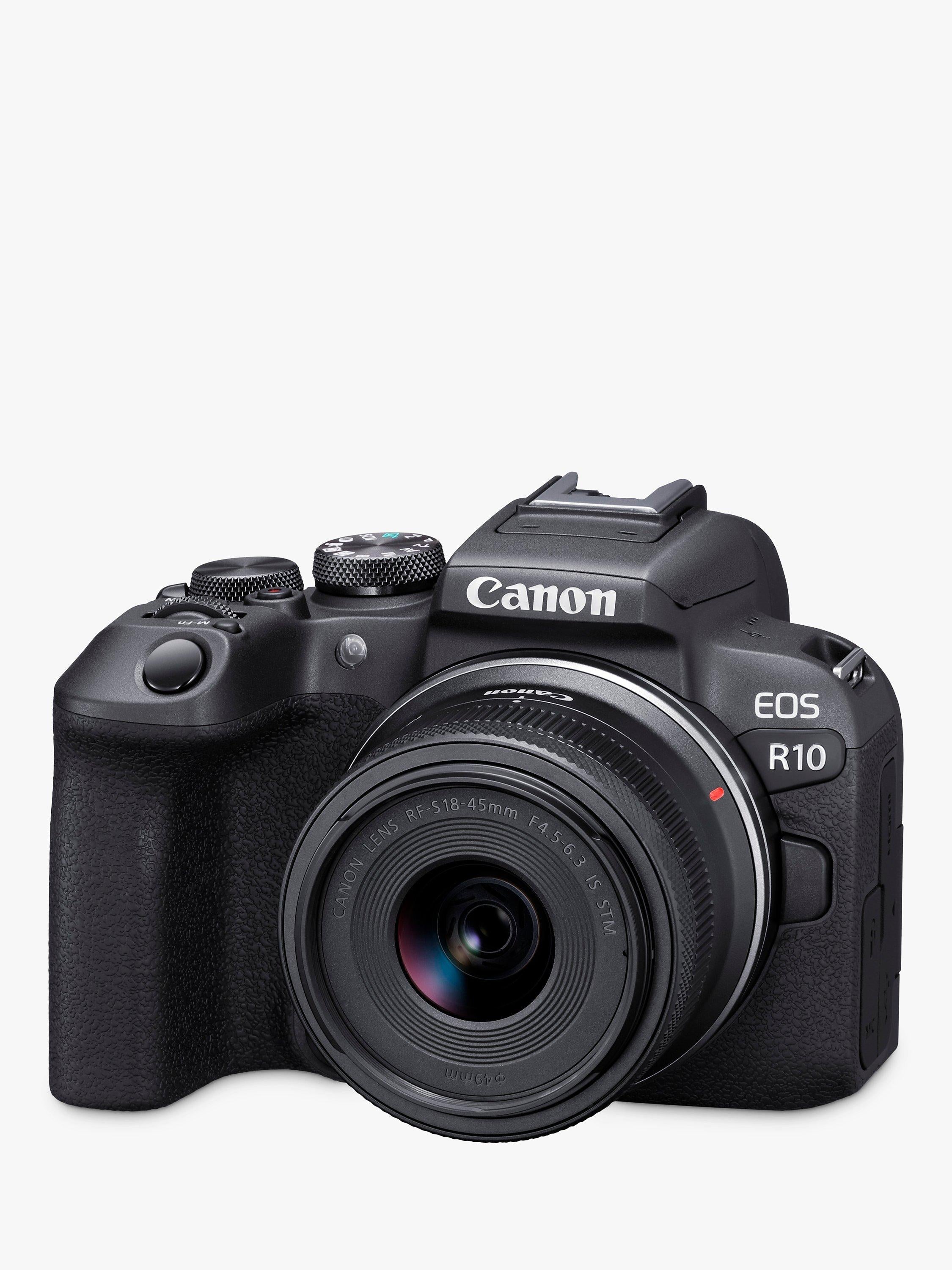 Canon EOS R10 mirrorless camera with 18-45mm lens (British brand)