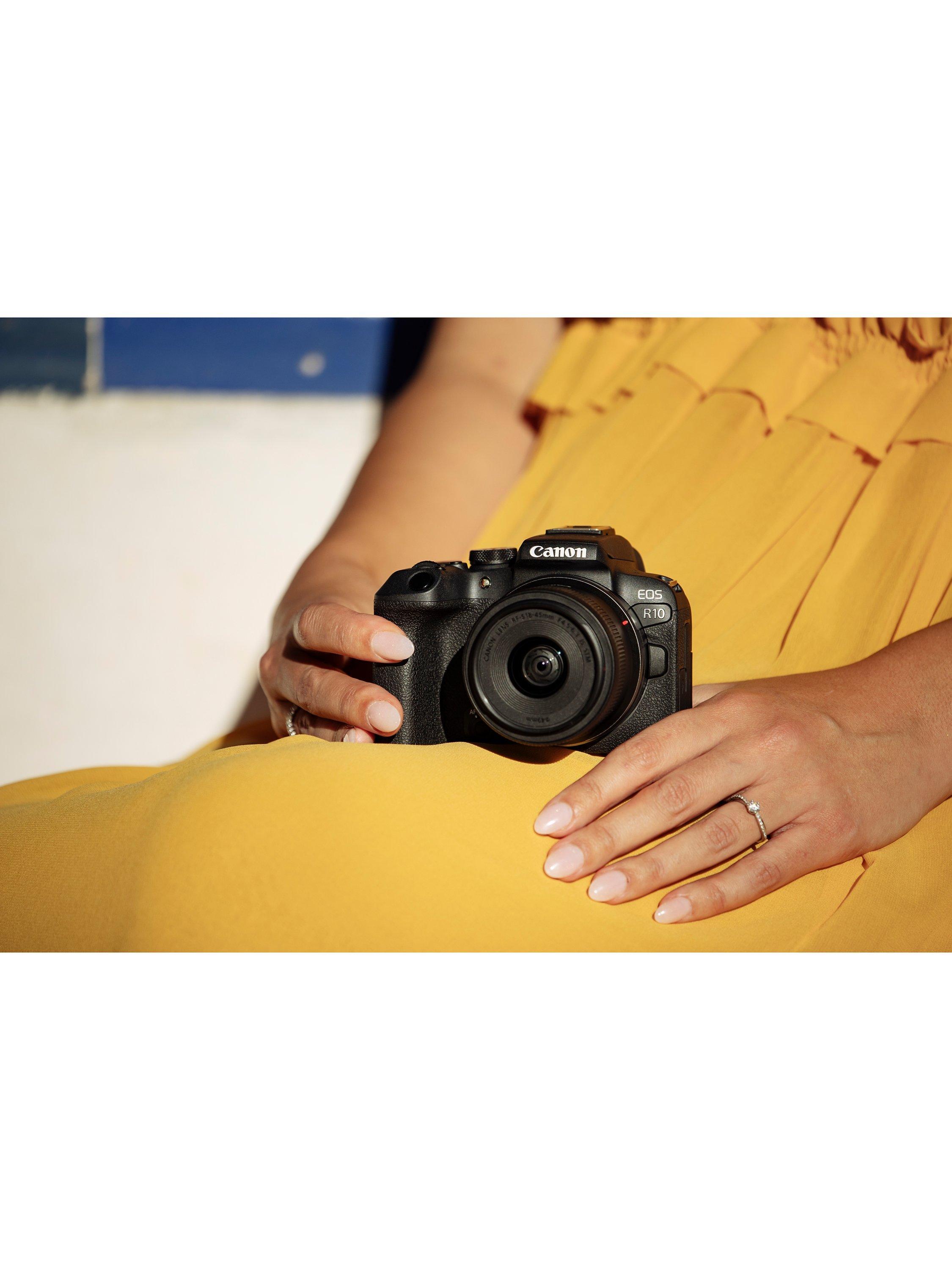 Canon EOS R10 mirrorless camera with 18-45mm lens (British brand)