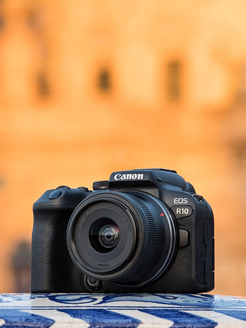 Canon EOS R10 mirrorless camera with 18-45mm lens (British brand)