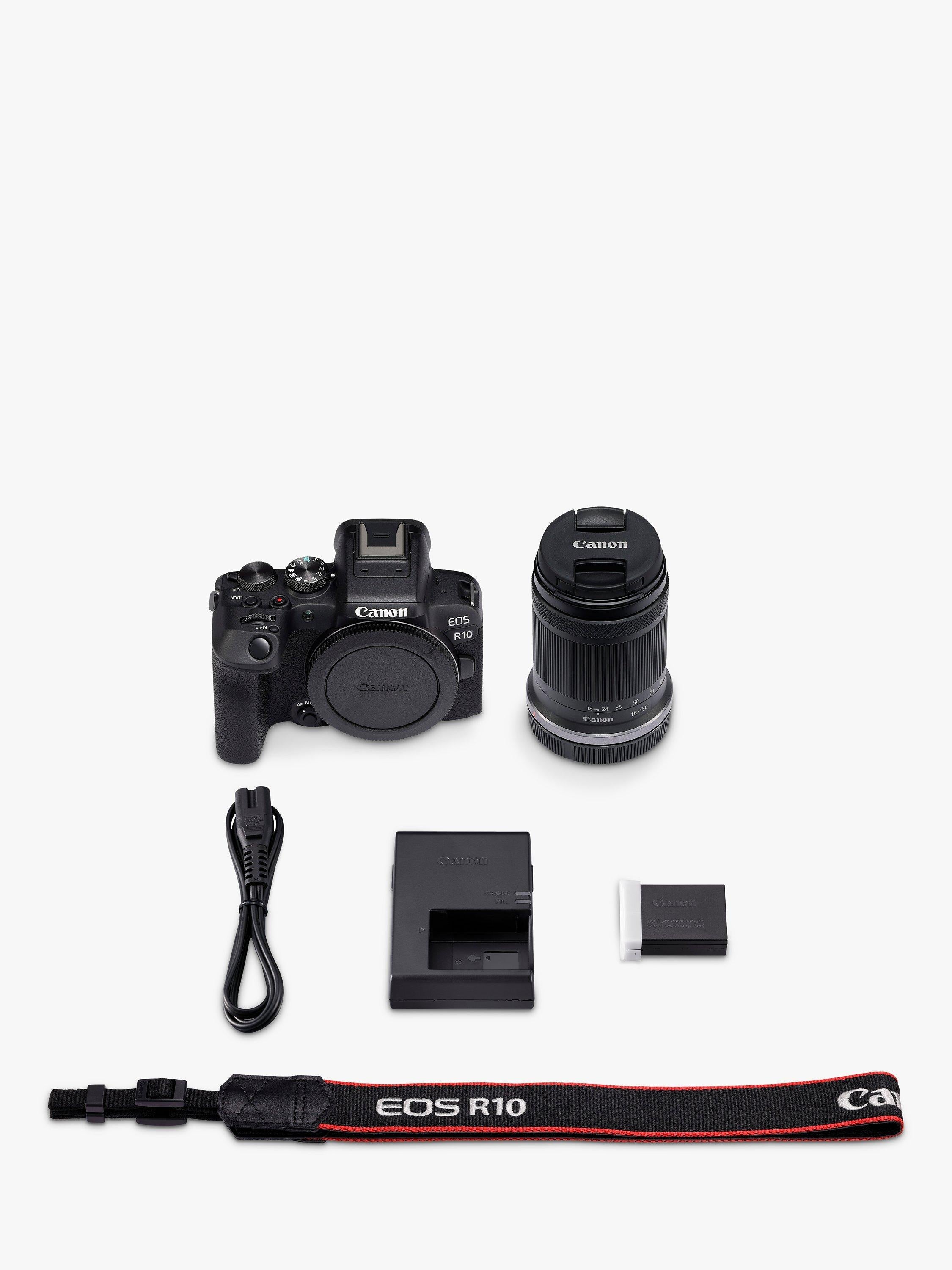 Canon EOS R10 mirrorless camera with RF-S 18-150mm lens, imported from the UK