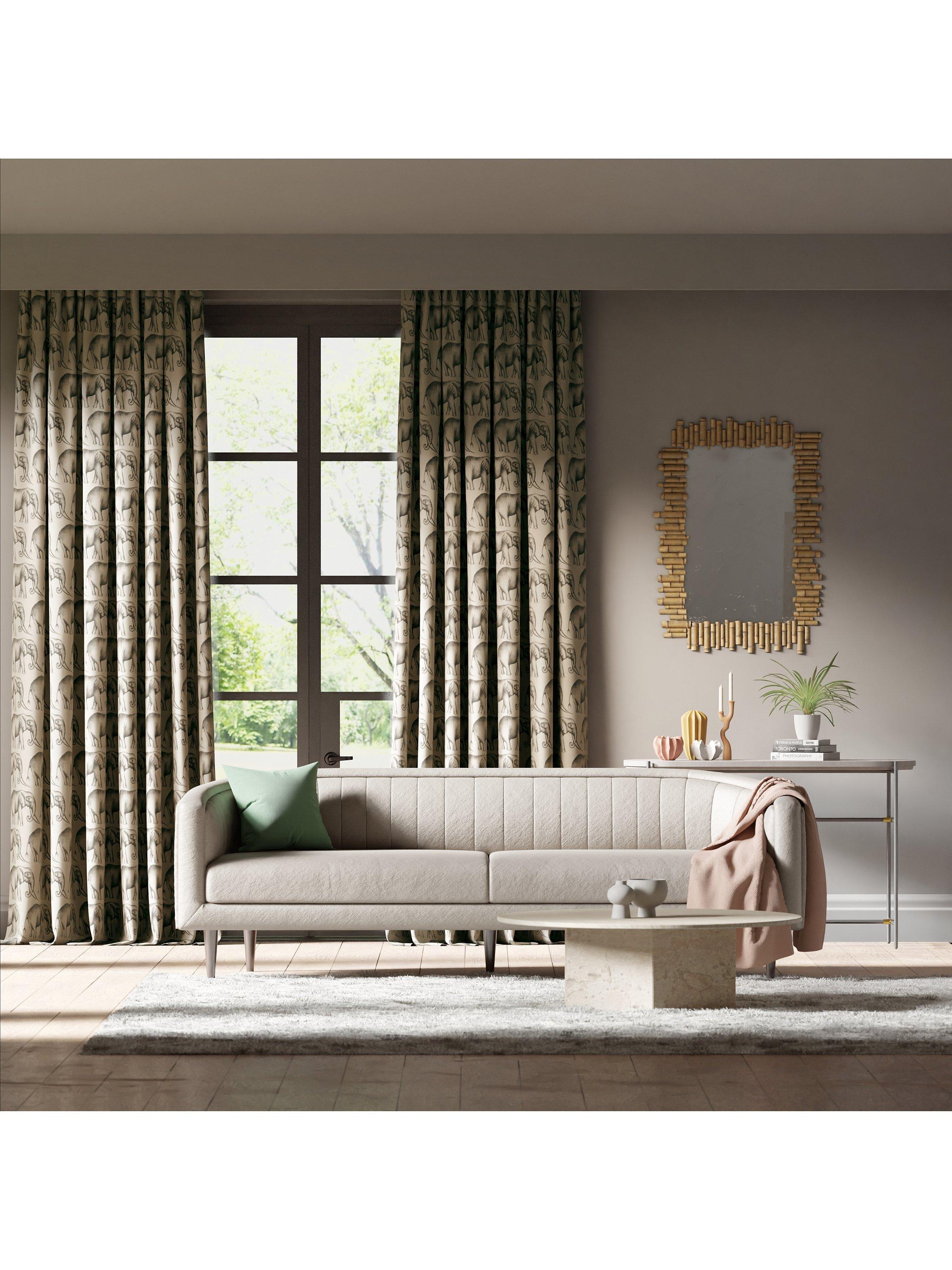 Harlequin Savanna Elephant fabric in grey, furnishing fabric (British brand)