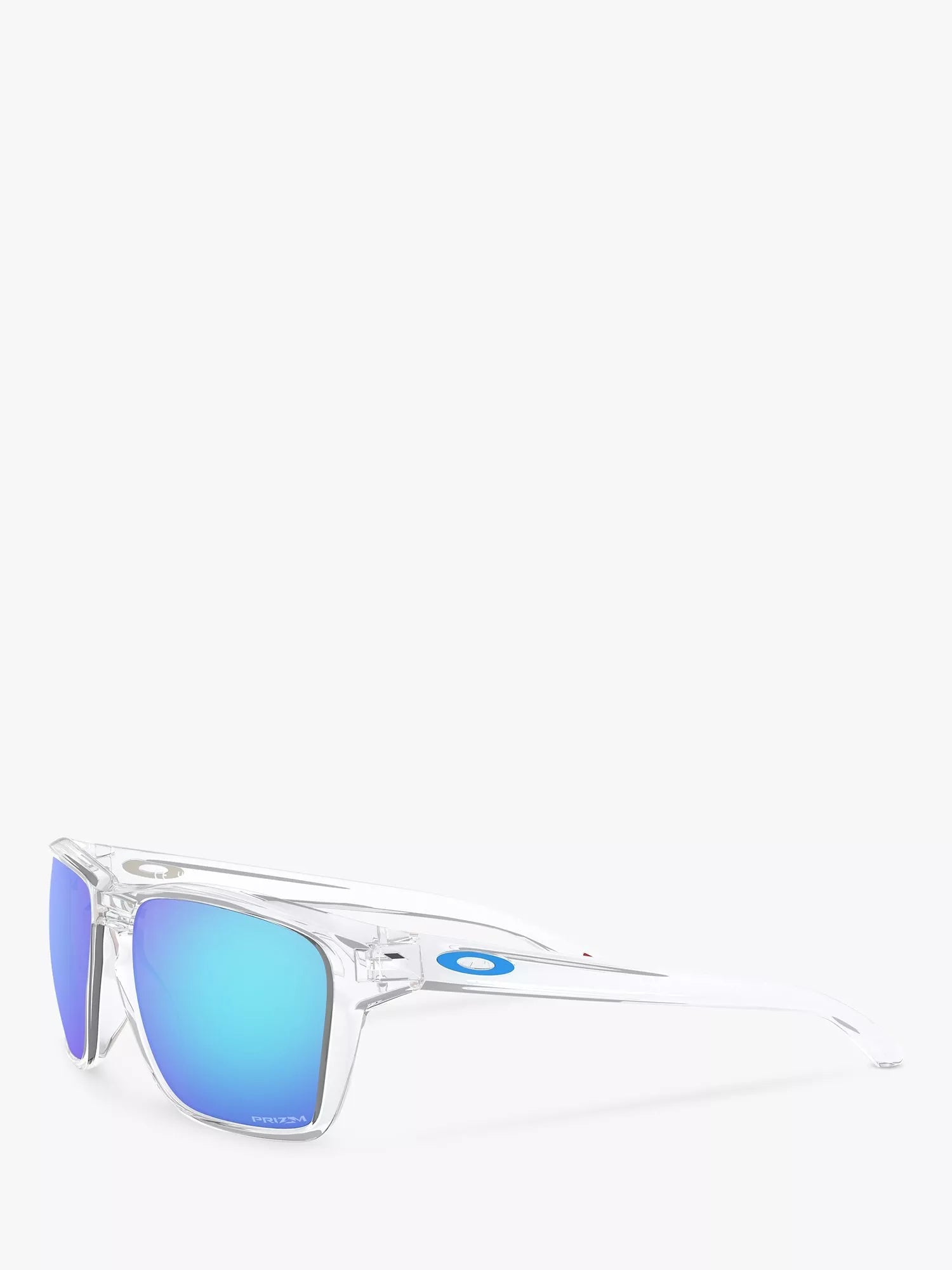 Oakley Sylas rectangular sunglasses clear frame mirrored blue (British brand)