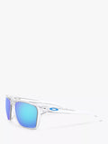 Oakley Sylas rectangular sunglasses clear frame mirrored blue (British brand)