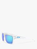 Oakley Sylas rectangular sunglasses clear frame mirrored blue (British brand)