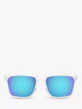 Oakley Sylas rectangular sunglasses clear frame mirrored blue (British brand)
